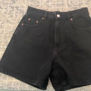 Zara Black Denim Shorts Sz 4
